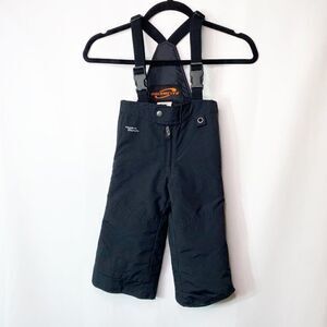 Obermeyer Kids Black Racerback Pockets Activewear Overall Snow Bib Pants Size 3